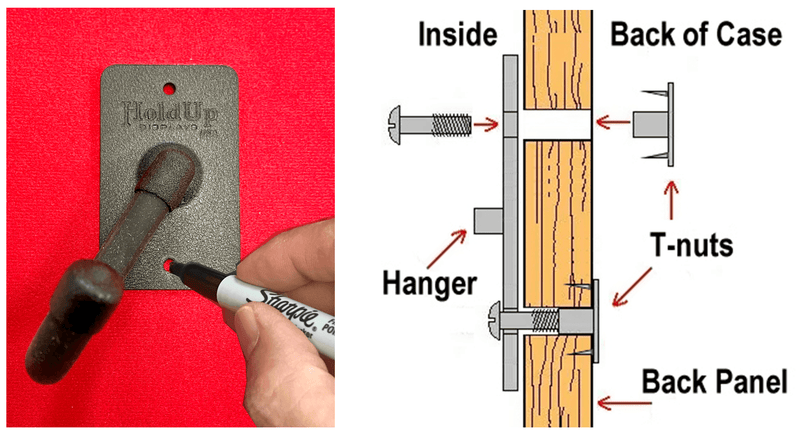 T-Nut Hanger Mounting in Display Case Instructions - sfDisplay.com