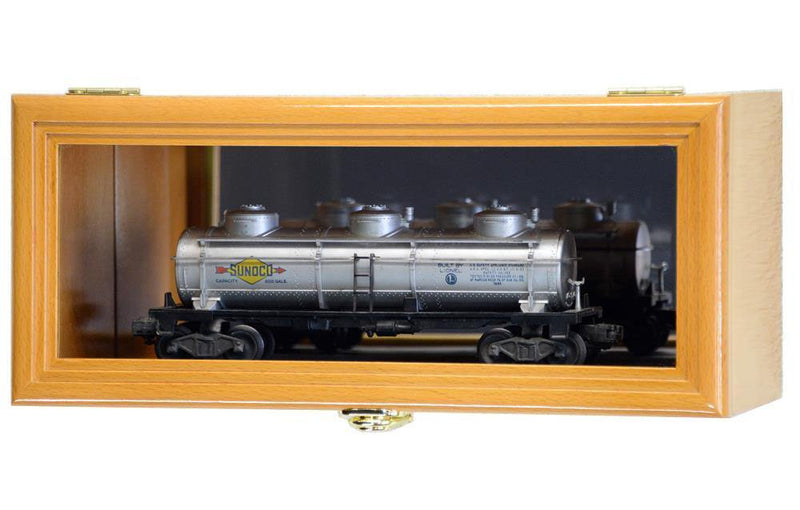 Single O Scale Train Engine Locomotive Cab Tanker Model Car Display Case Cabinet - sfDisplay.com