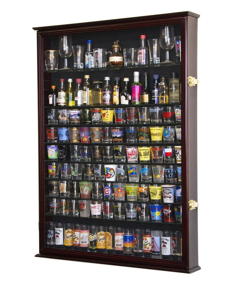 Large Tall Shot Glass, Shooter, Mini Liquor Bottle Display Case Cabinet - sfDisplay.com