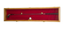 1-2 Golf Clubs Display Case Cabinet Shadowbox - Oak Red Background  - sfDisplay.com