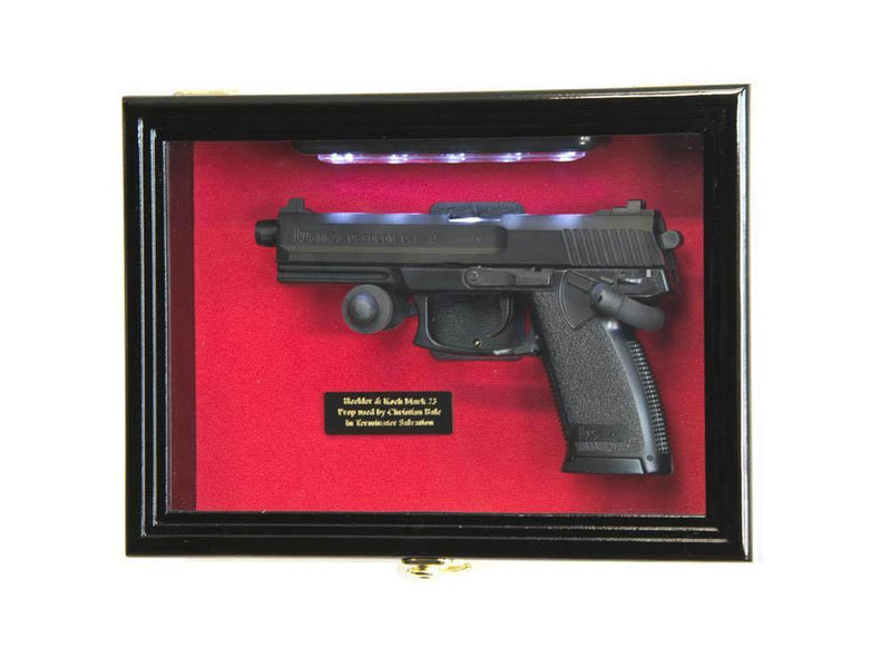 Single Pistol Handgun Display Case Wall Mount Cabinet - sfDisplay.com