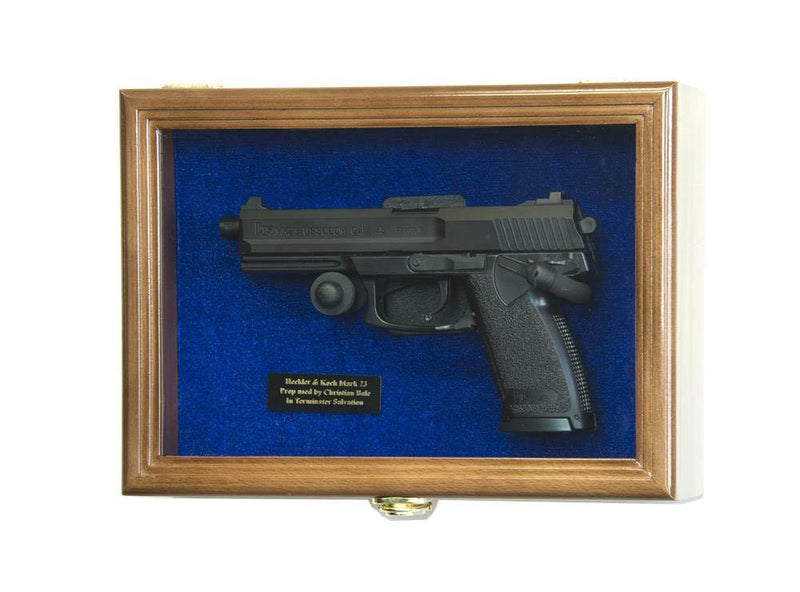 Single Pistol Handgun Display Case Wall Mount Cabinet - sfDisplay.com