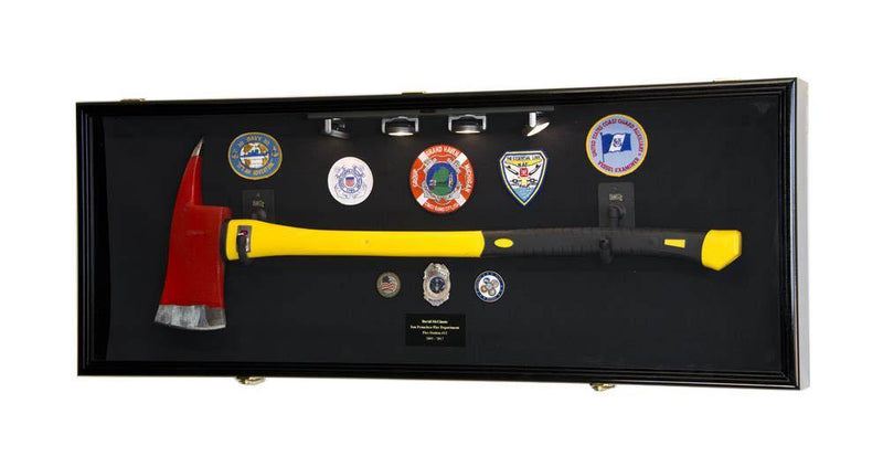 Firefighter Fireman Axe Display Case Cabinet - sfDisplay.com