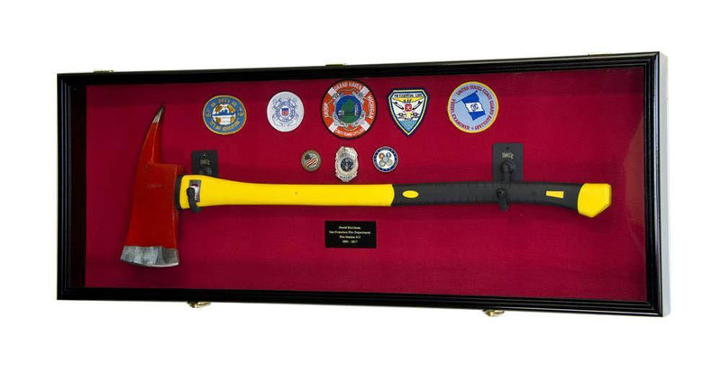 Firefighter Fireman Axe Display Case Cabinet - sfDisplay.com