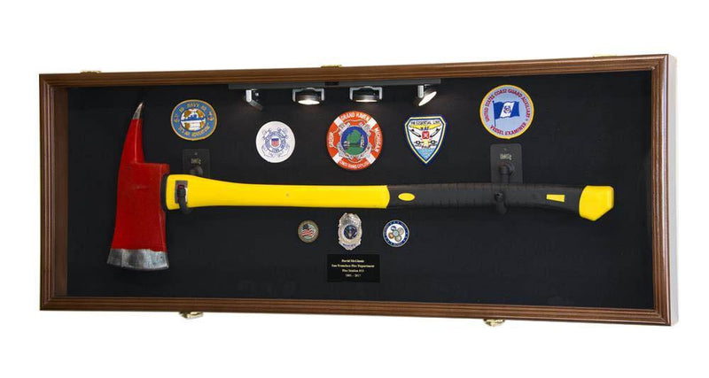 Firefighter Fireman Axe Display Case Cabinet - sfDisplay.com