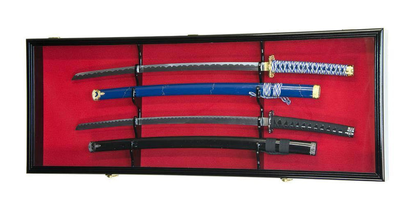 2 Swords and Scabbards Display Case Cabinet - sfDisplay.com