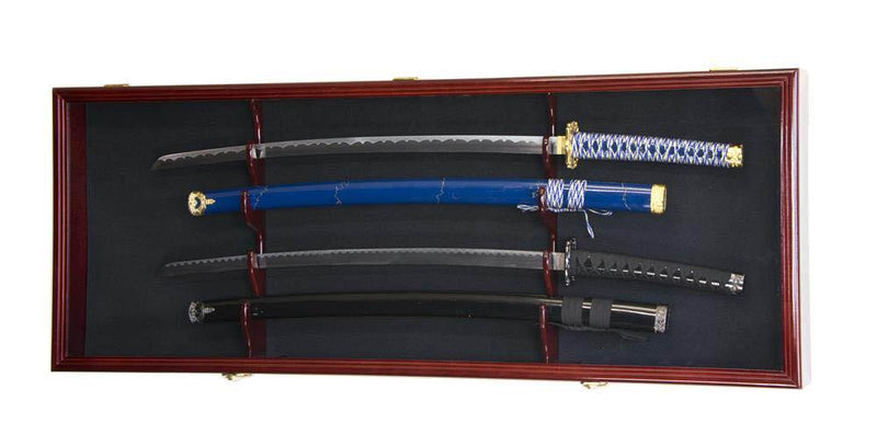 2 Swords and Scabbards Display Case Cabinet - sfDisplay.com