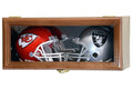 2 Mini Helmet Display Case Cabinet (Mirror Back) - sfDisplay.com