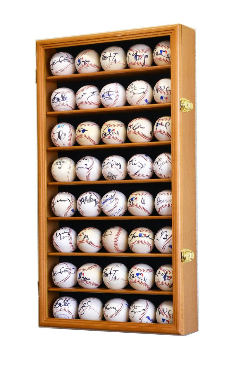 40 Baseball Ball Display Case Cabinet - sfDisplay.com