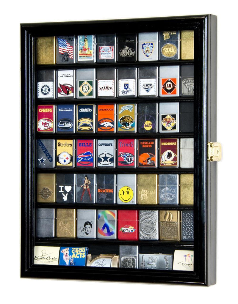 56 Zippo Lighter Display Case Cabinet - sfDisplay.com