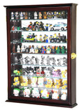 7 Adjustable Shelves Mirror Back Lego Men Minifigures / Legos Figurines Display Case Cabinet - sfDisplay.com