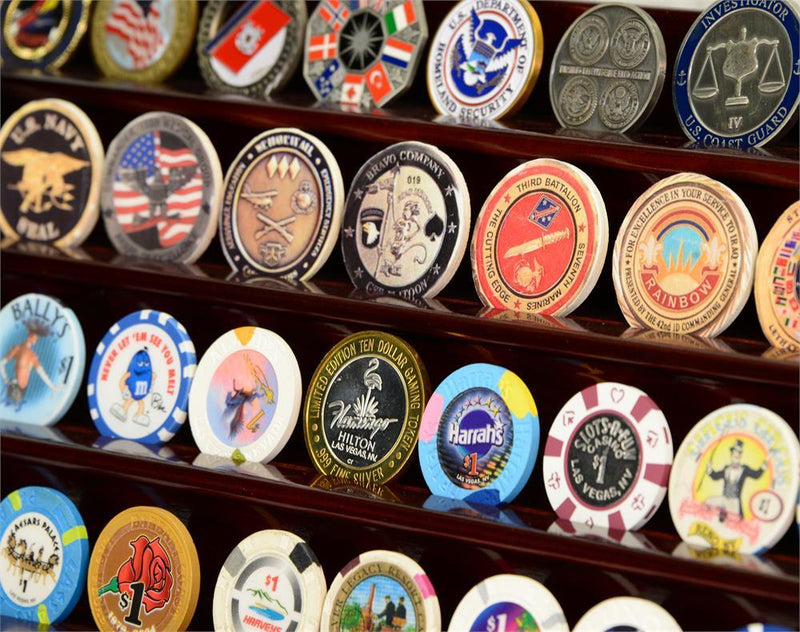 Military Challenge Coin Display Case Cabinet - sfDisplay.com