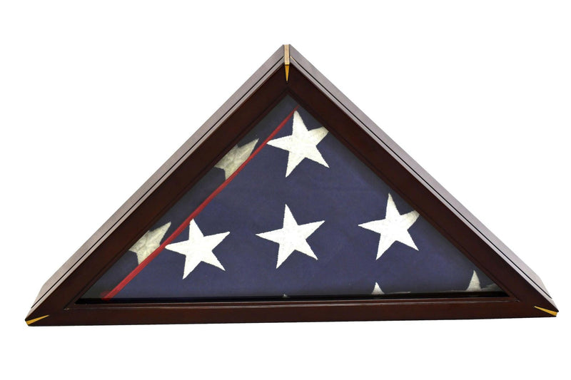 Honors Flag Display Case Glass Cabinet for 5x9.5' Flag - sfDisplay.com