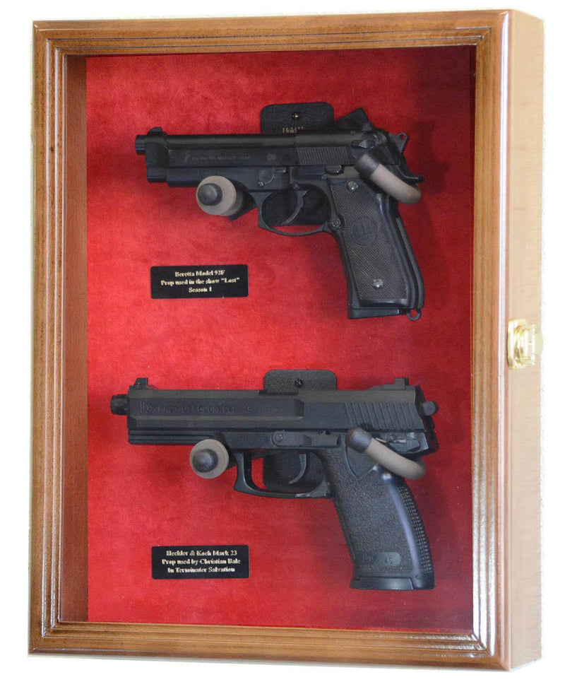 Large/Double Pistol Handgun Display Case Cabinet - sfDisplay.com