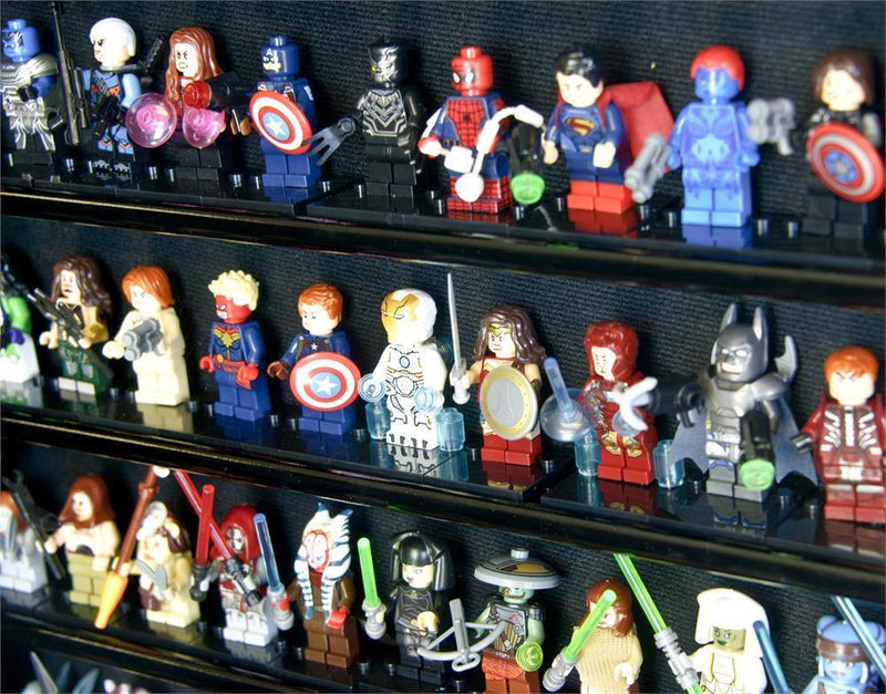 120 Lego Men Miniatures / Legos / Minifigures Display Case Cabinet - sfDisplay.com