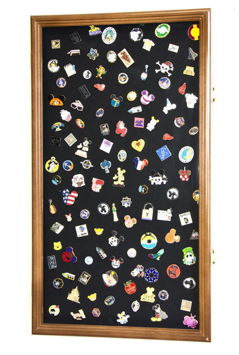 Large Pin, Ribbons, Medals, Buttons, Shells Disney Pins Display Case Cabinet - sfDisplay.com