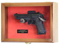 Single Pistol Handgun Display Case Wall Mount Cabinet - sfDisplay.com