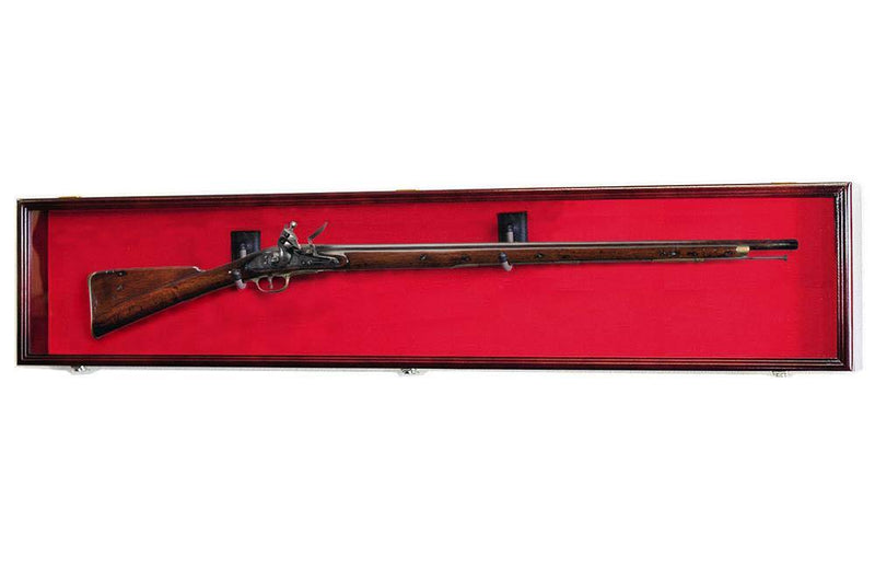 XL Rifle / Musket Gun Display Case Cabinet - 64" - sfDisplay.com