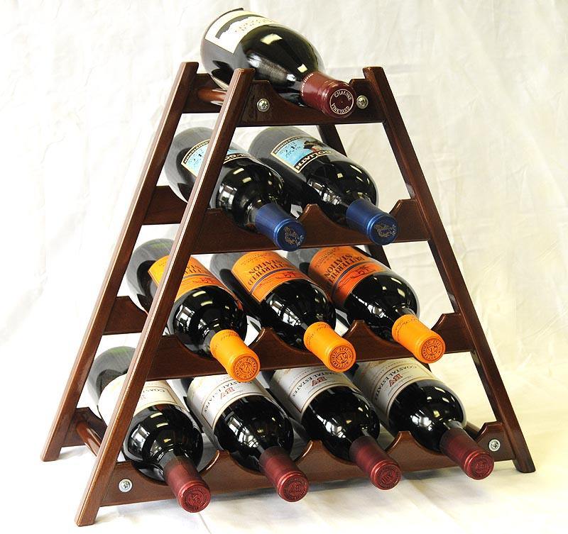 10 Bottles Hardwood Wine Stand / Rack - sfDisplay.com